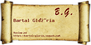 Bartal Glória névjegykártya